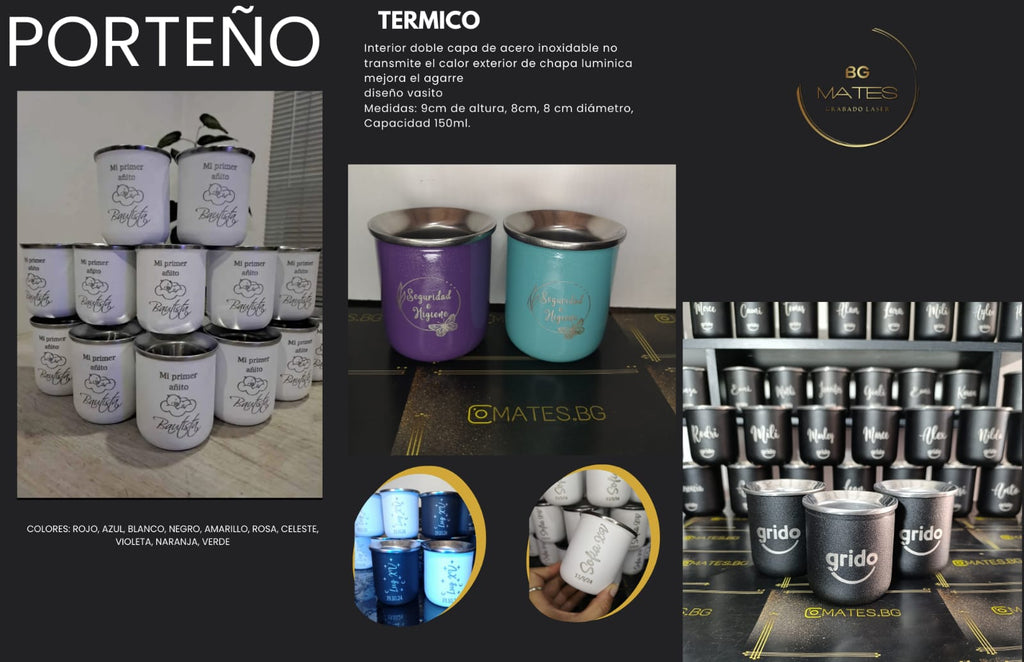 MATE PORTEÑO TÉRMICO PERSONALIZADO