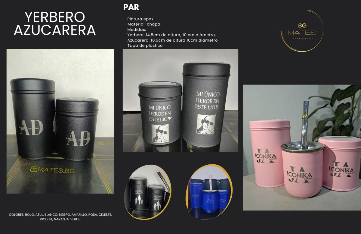 Yerbero / Azucarera personalizados