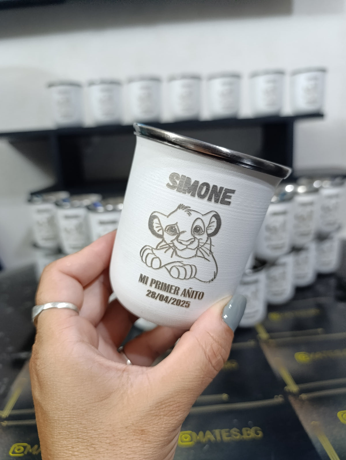 Souvenir para Primer Añito - Mate vasito personalizado