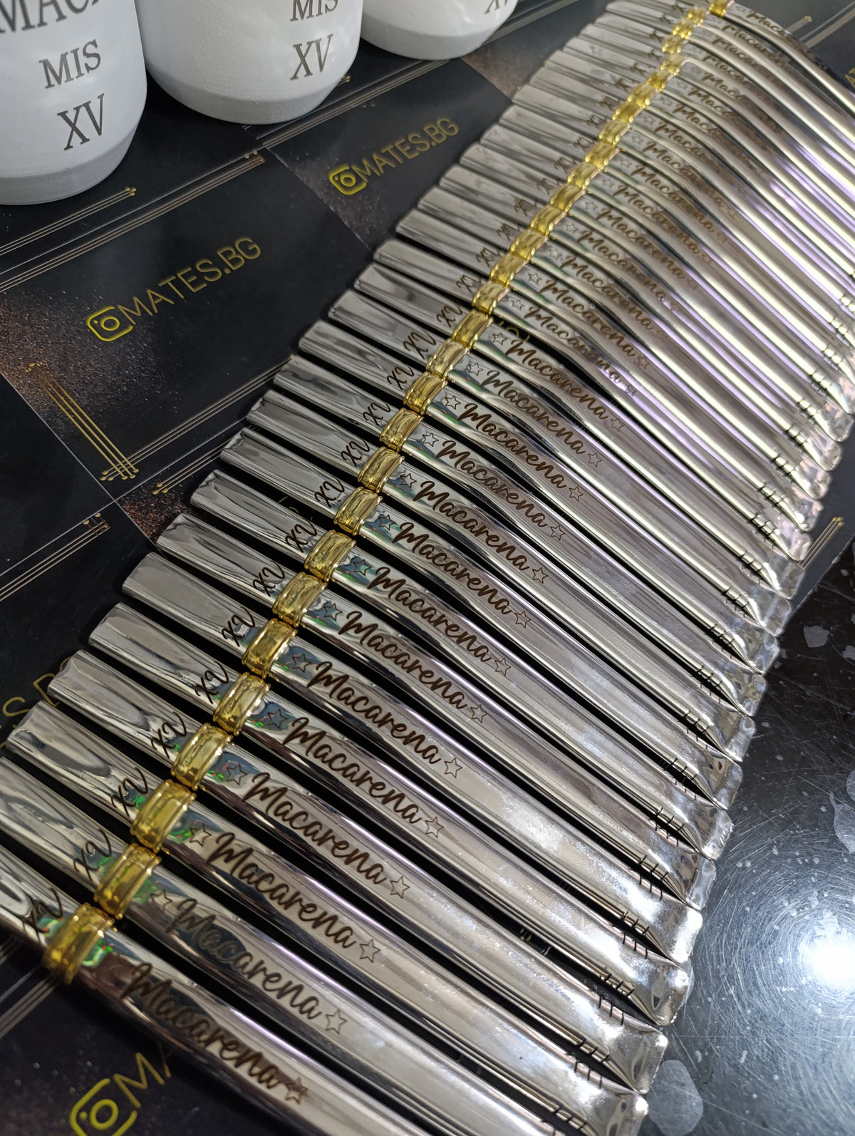 Bombilla Plana de Acero Inoxidable Personalizada