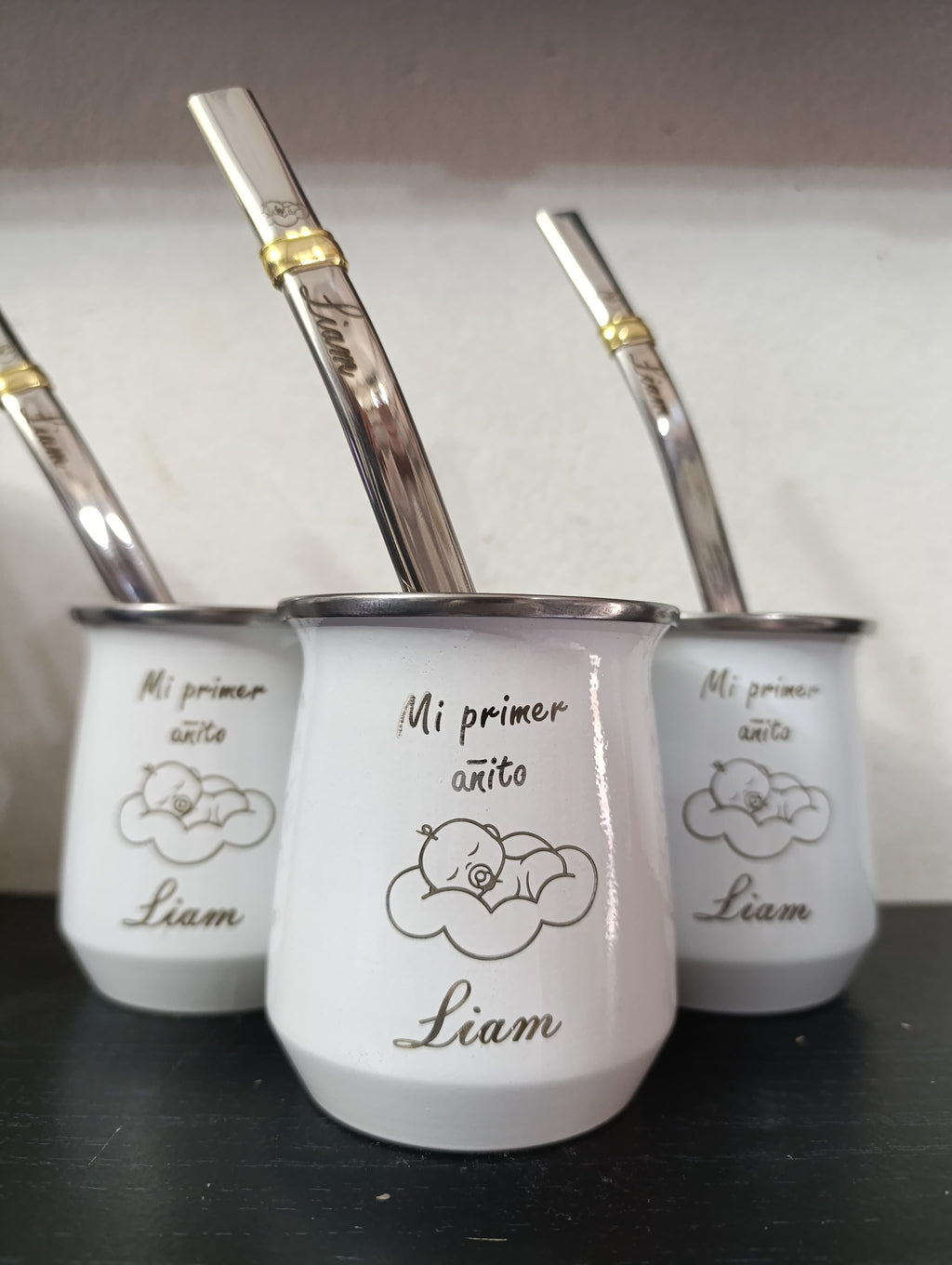 Souvenir para Primer Añito - Mate simil-Stanley personalizado