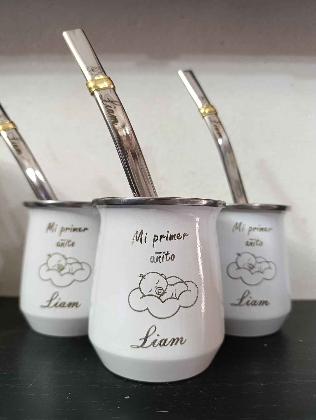 Souvenir para Primer Añito - Mate simil-Stanley personalizado
