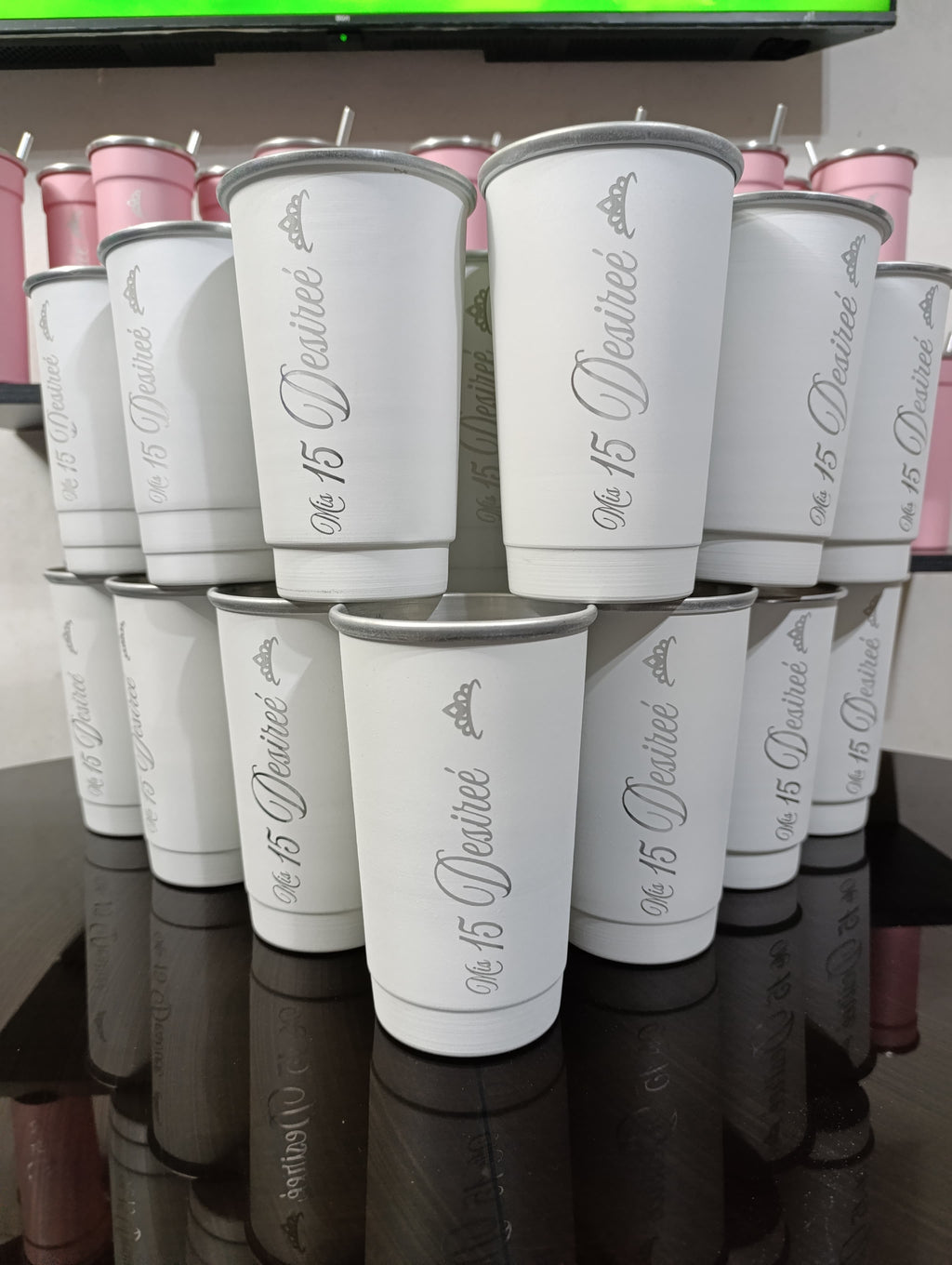 Souvenir para 15 años - Vaso de litro personalizado