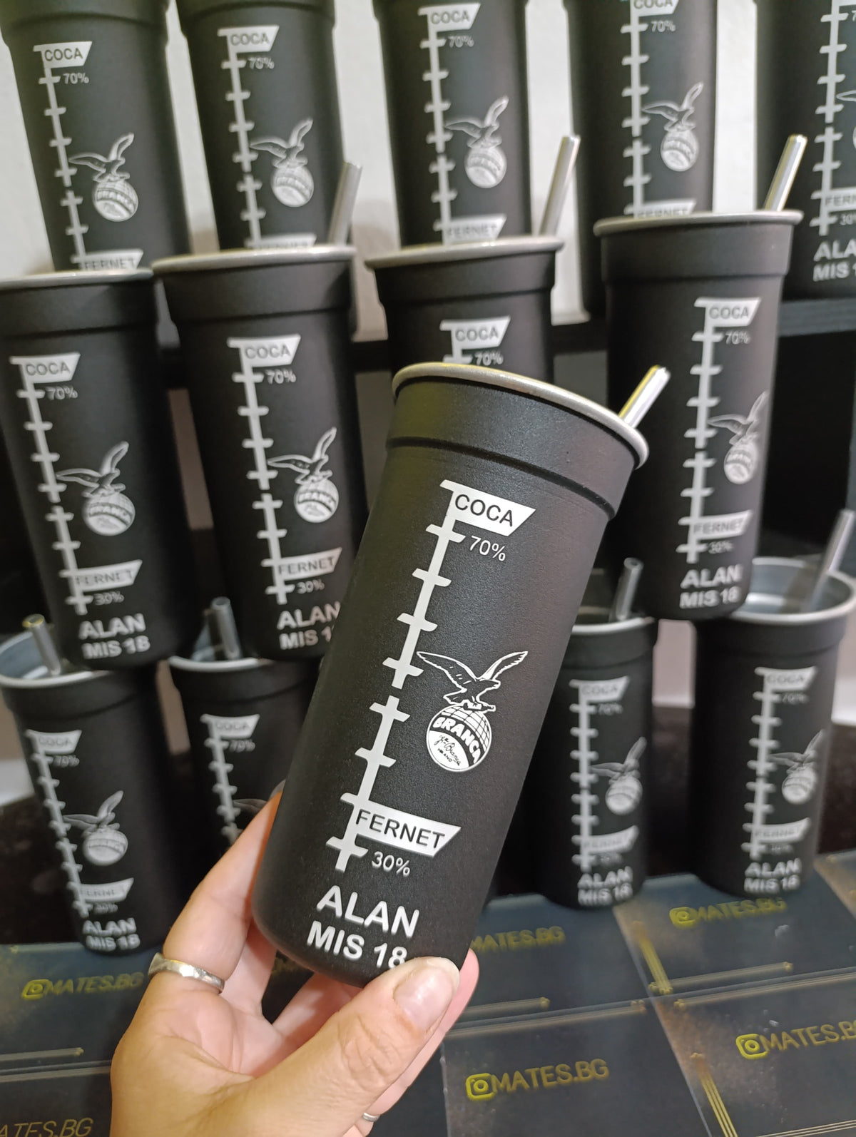 Souvenir para 18 años - Vaso Aperitivo de 600ml con sorbete