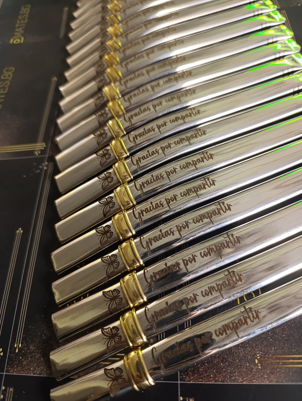Bombilla Plana de Acero Inoxidable Personalizada