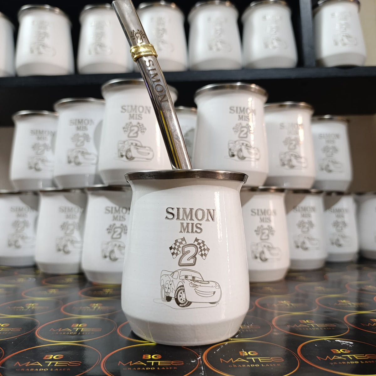 Souvenir para Primer Añito - Mate simil-Stanley personalizado