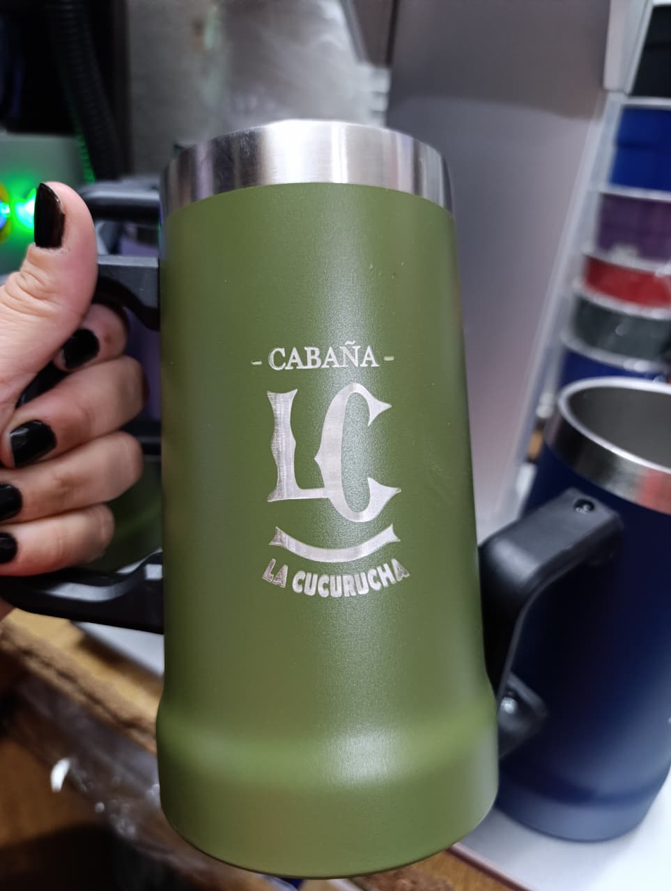 CHOPP CERVECERO 1 LITRO DE ACERO INOXIDABLE