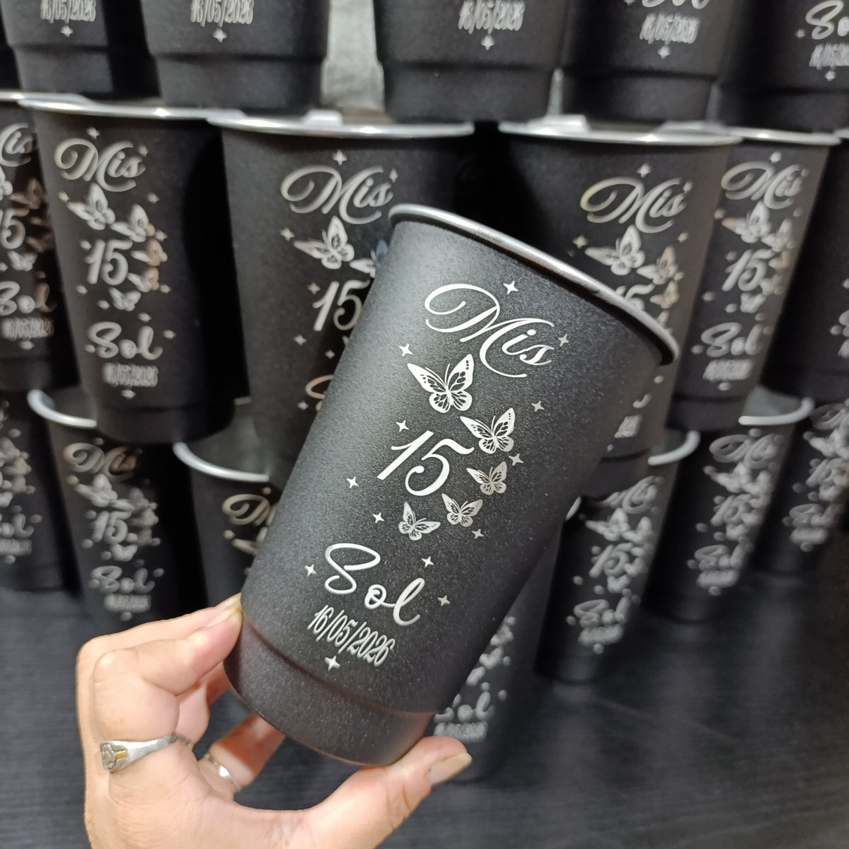 Souvenir para 15 años - Vaso de litro personalizado