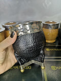 Mate Imperial de Calabaza con Cuero Repujado y Alpaca