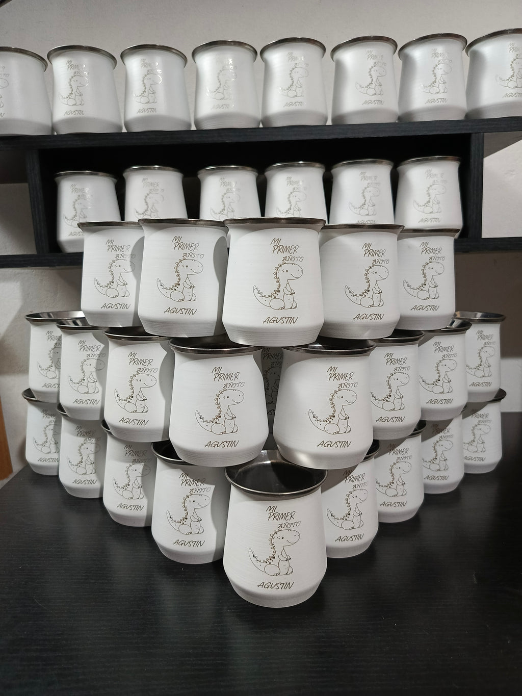 Souvenir para Primer Añito - Mate simil-Stanley personalizado