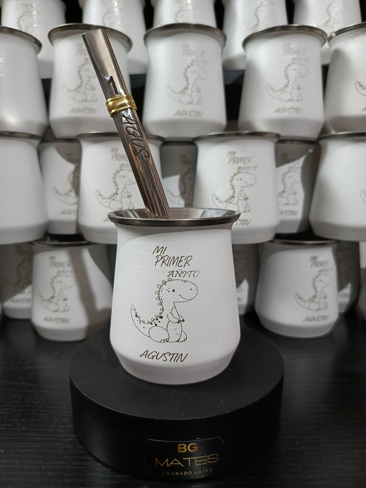 Souvenir para Primer Añito - Mate simil-Stanley personalizado