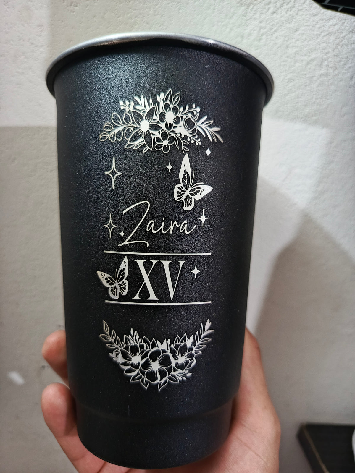 Souvenir para 15 años - Vaso de litro personalizado