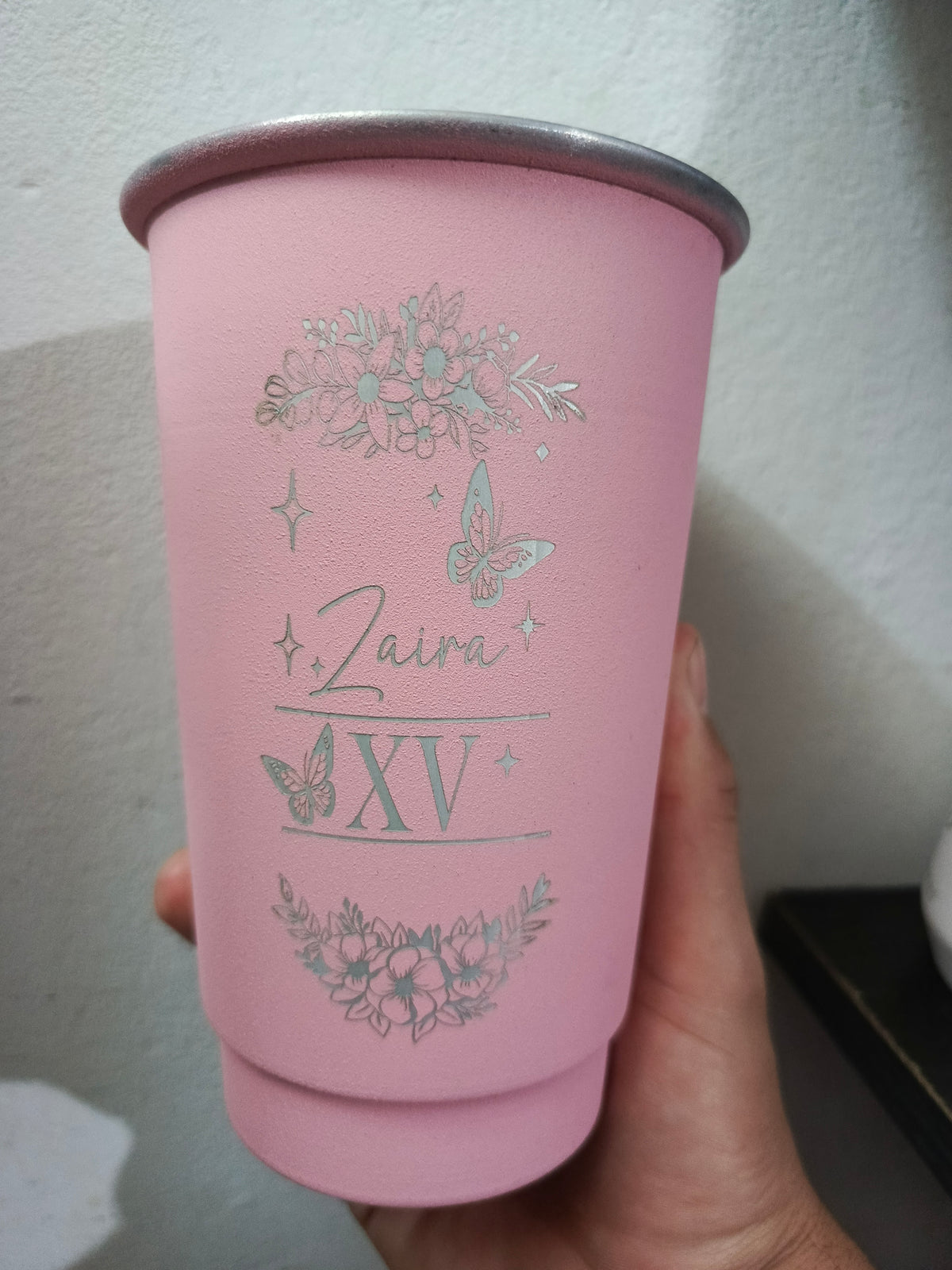 Souvenir para 15 años - Vaso de litro personalizado