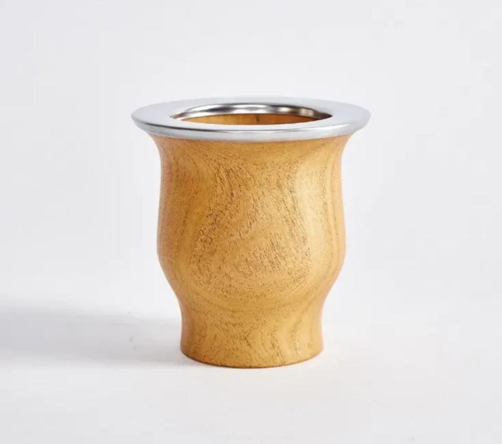 Mate Camionero de Algarrobo con Virola de Acero Inoxidable Personalizado