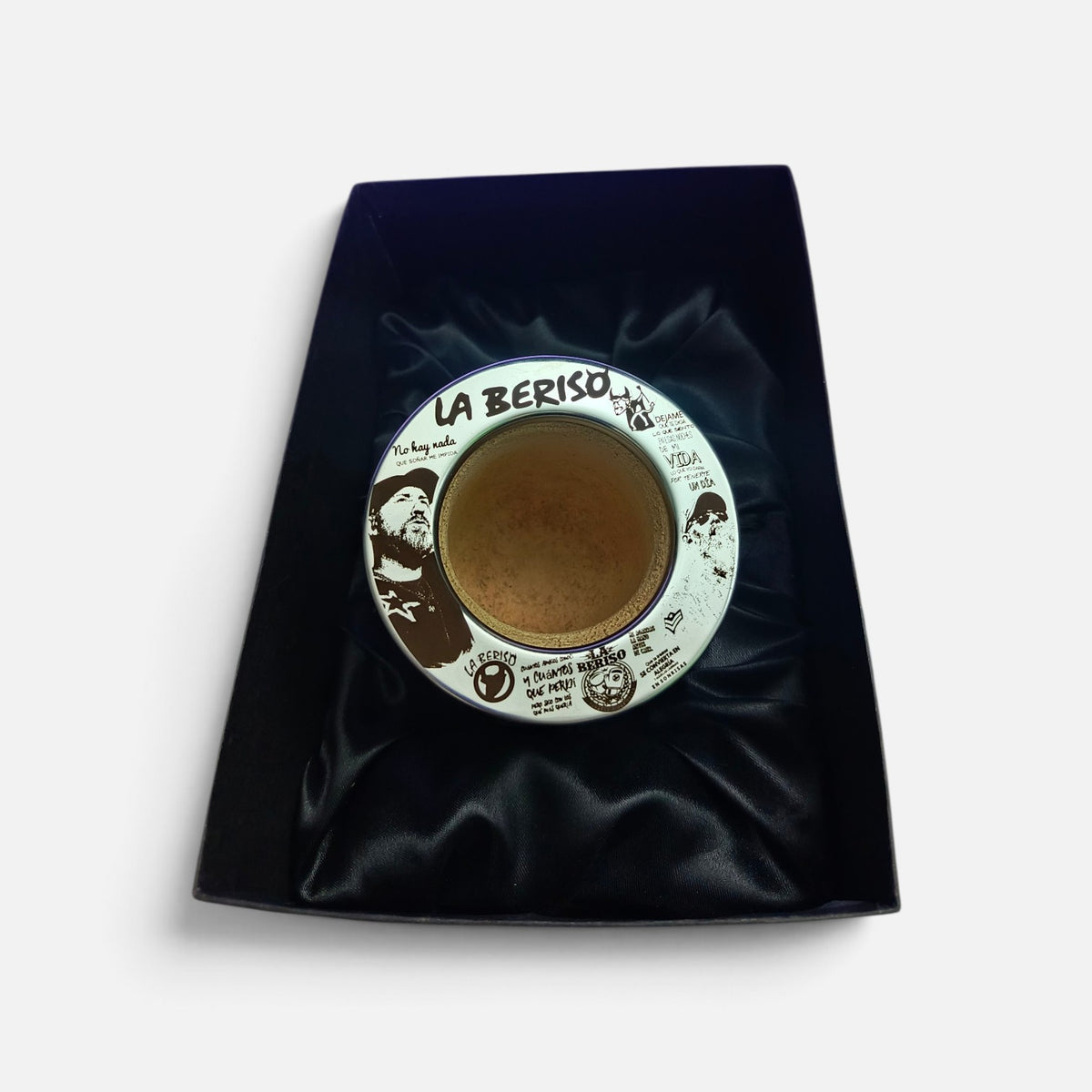 Mate Imperial de Calabaza con Cuero Liso y Virola de Acero